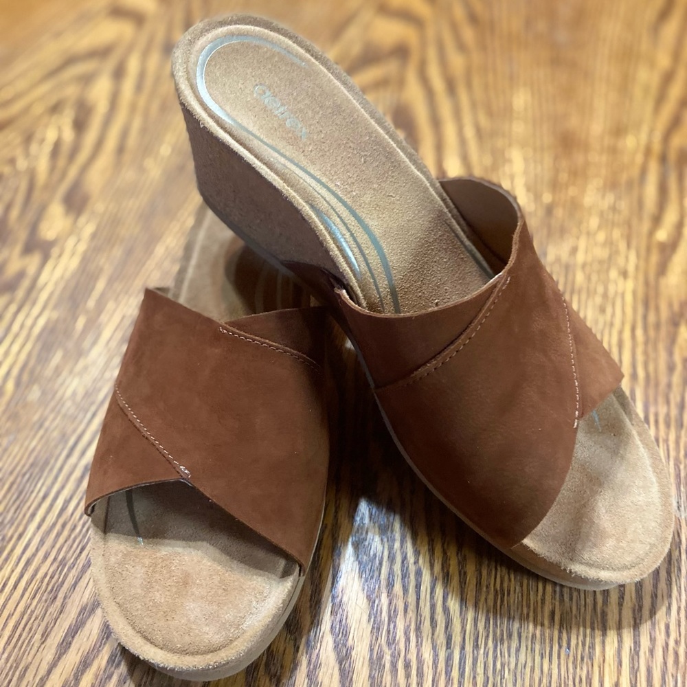 Aetrex Cora Slip on Wedge Sandal 10.5